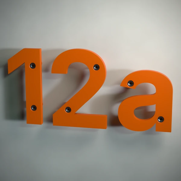 Hausnummer (Hausnummernschild, Ziffern) – 3D-Druck-Modell nach Maß