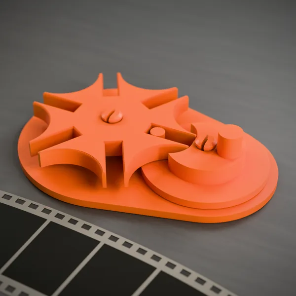 Malteserkreuz-Getriebe (Malteserkreuz, Malteserkreuzgetriebe) – 3D-Druck-Modell nach Maß