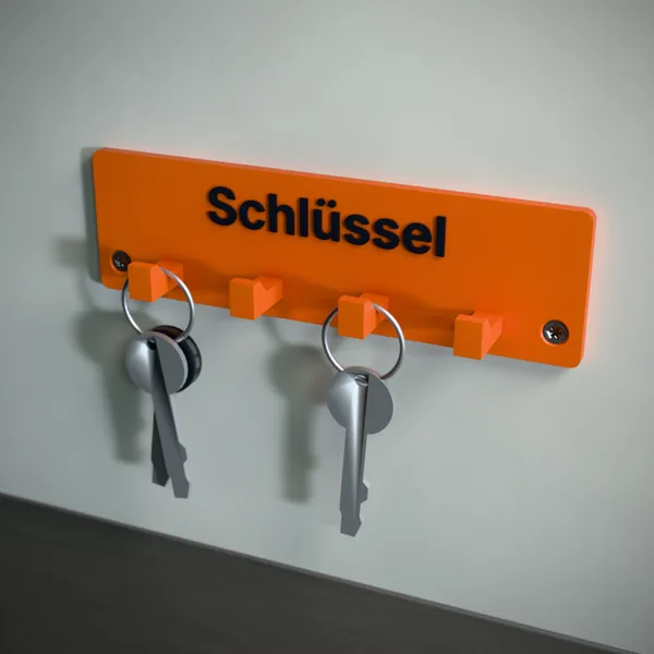 Schlüsselbrett (Schlüsselhalter, Hakenleiste) – 3D-Druck-Modell nach Maß