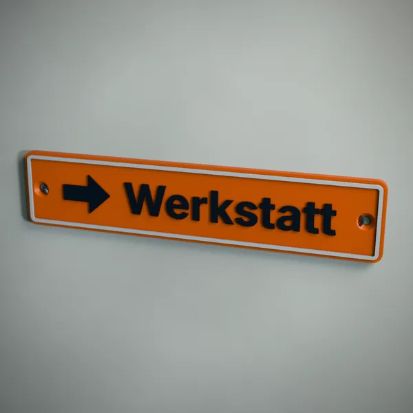 Türschild mit Zeichen (Türschild, Piktogramm) – 3D-Druck-Modell nach Maß
